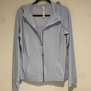 Lululemon Zip Up Hooded Jacket, Blue Size 14